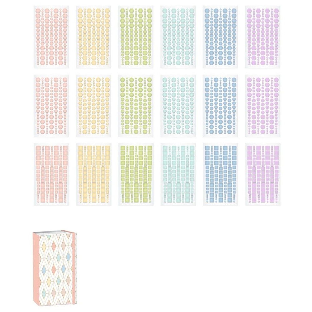 DP Card Making or Scrapbooking Pastel Enamel Dot Stick Ons - New